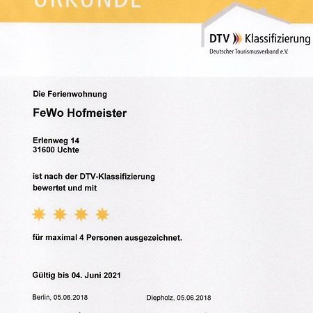 Ferienwohnung Uchte エクステリア 写真